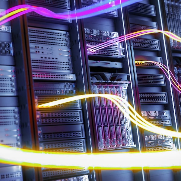 servers and digital waves