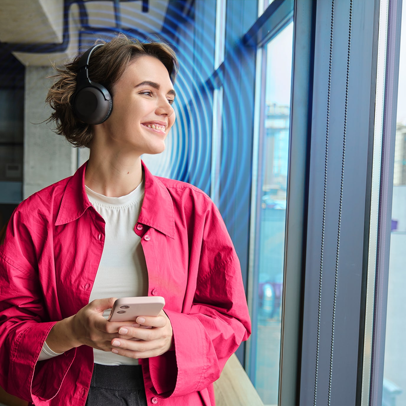 women listing music