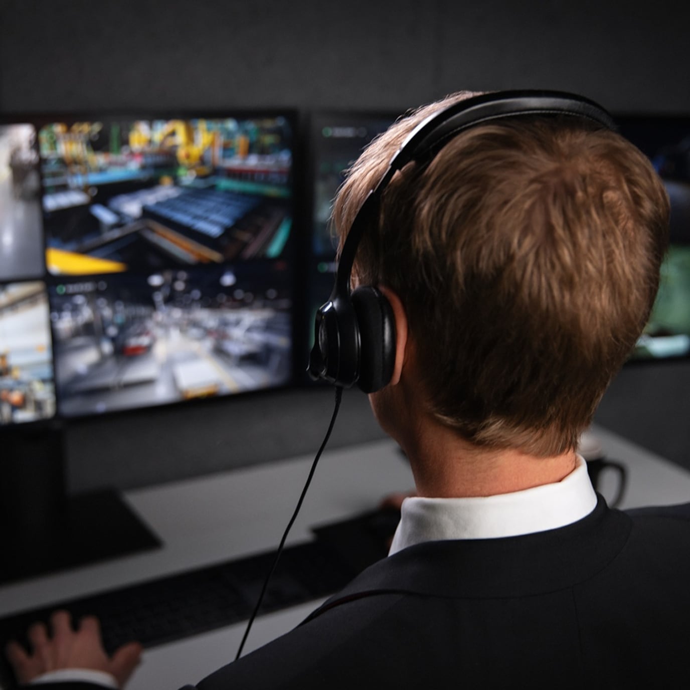 boy using headphones