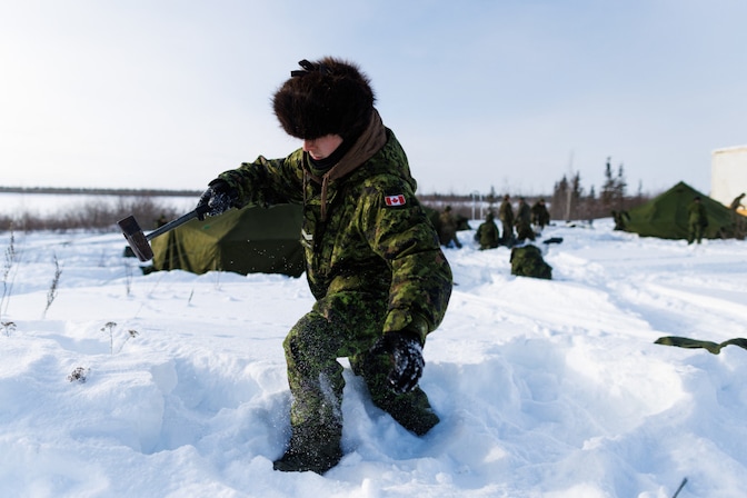 soldier in snow