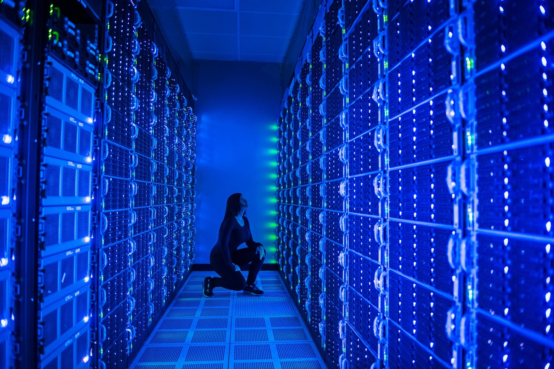 women in the server room