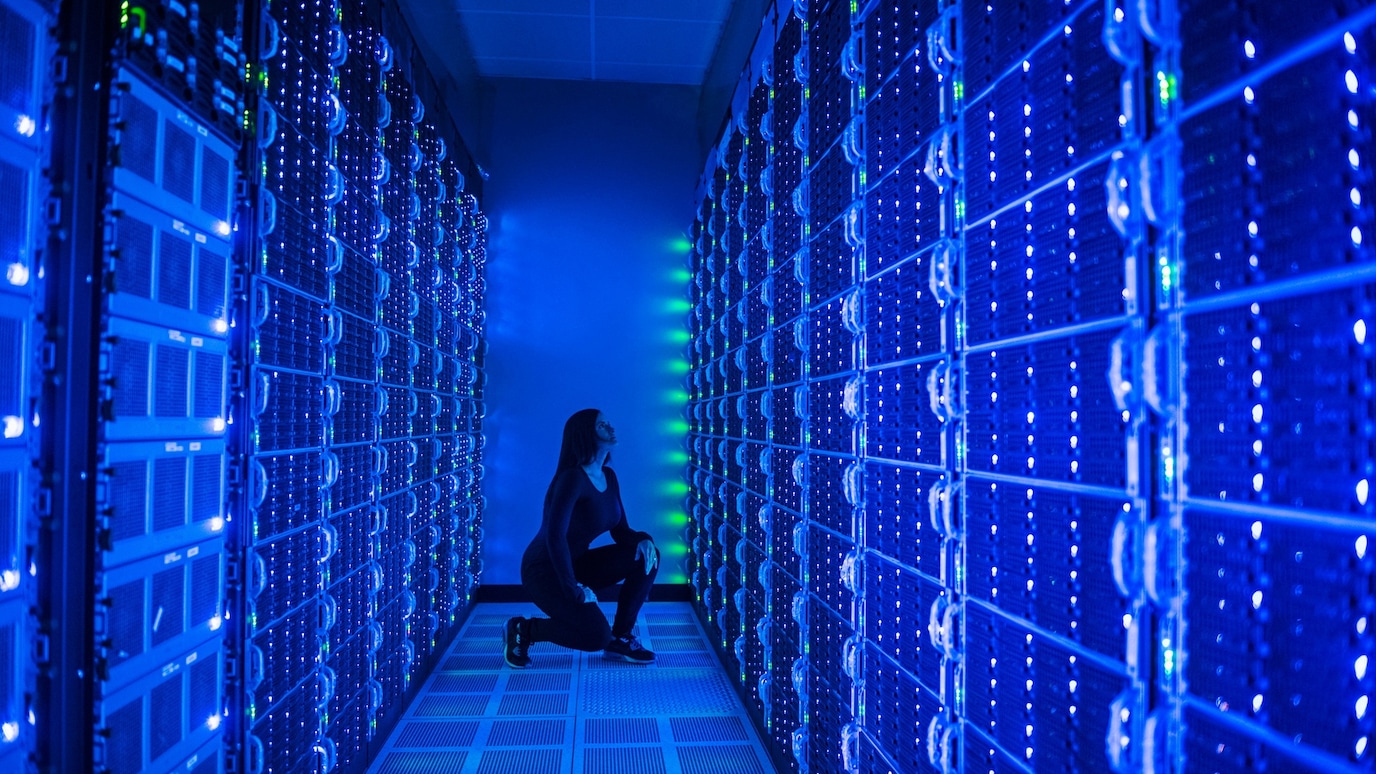 women in the server room