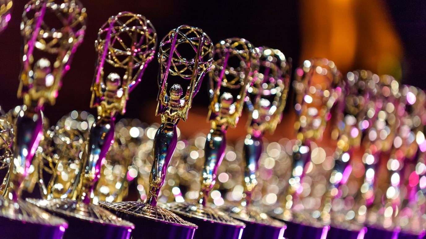 Rows of golden Emmy Awards trophies - © 2014 Marc Bryan-Brown