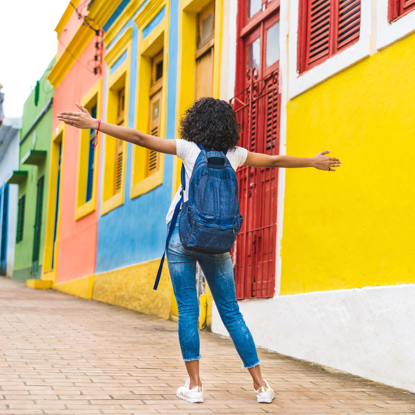 A person with a backpack