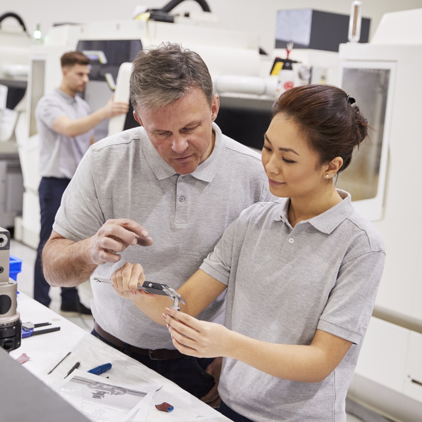 working man and women