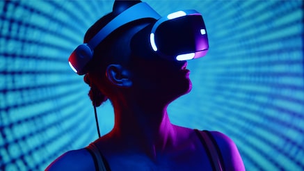 Man wearing VR headset