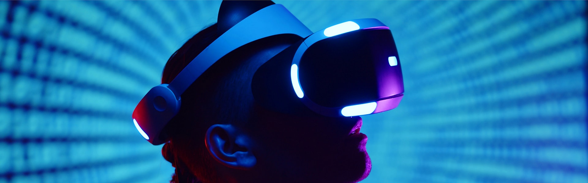 Man wearing VR headset