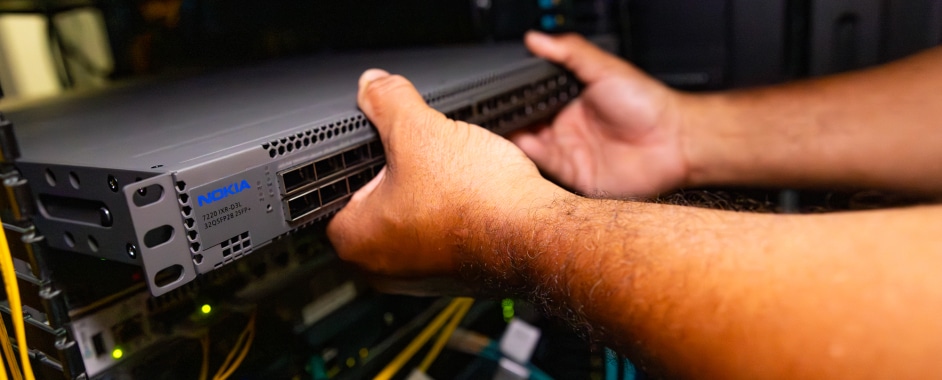 Data center migration install switch