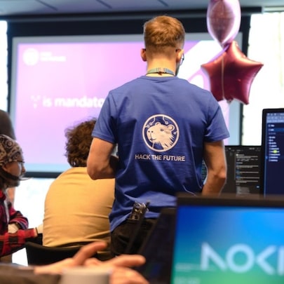 Employees during an event