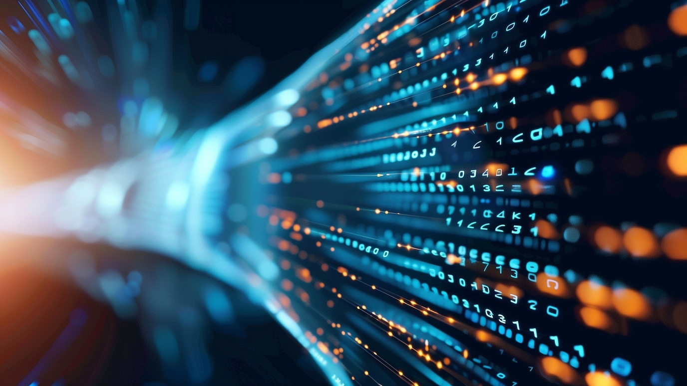 data travelling through fiber