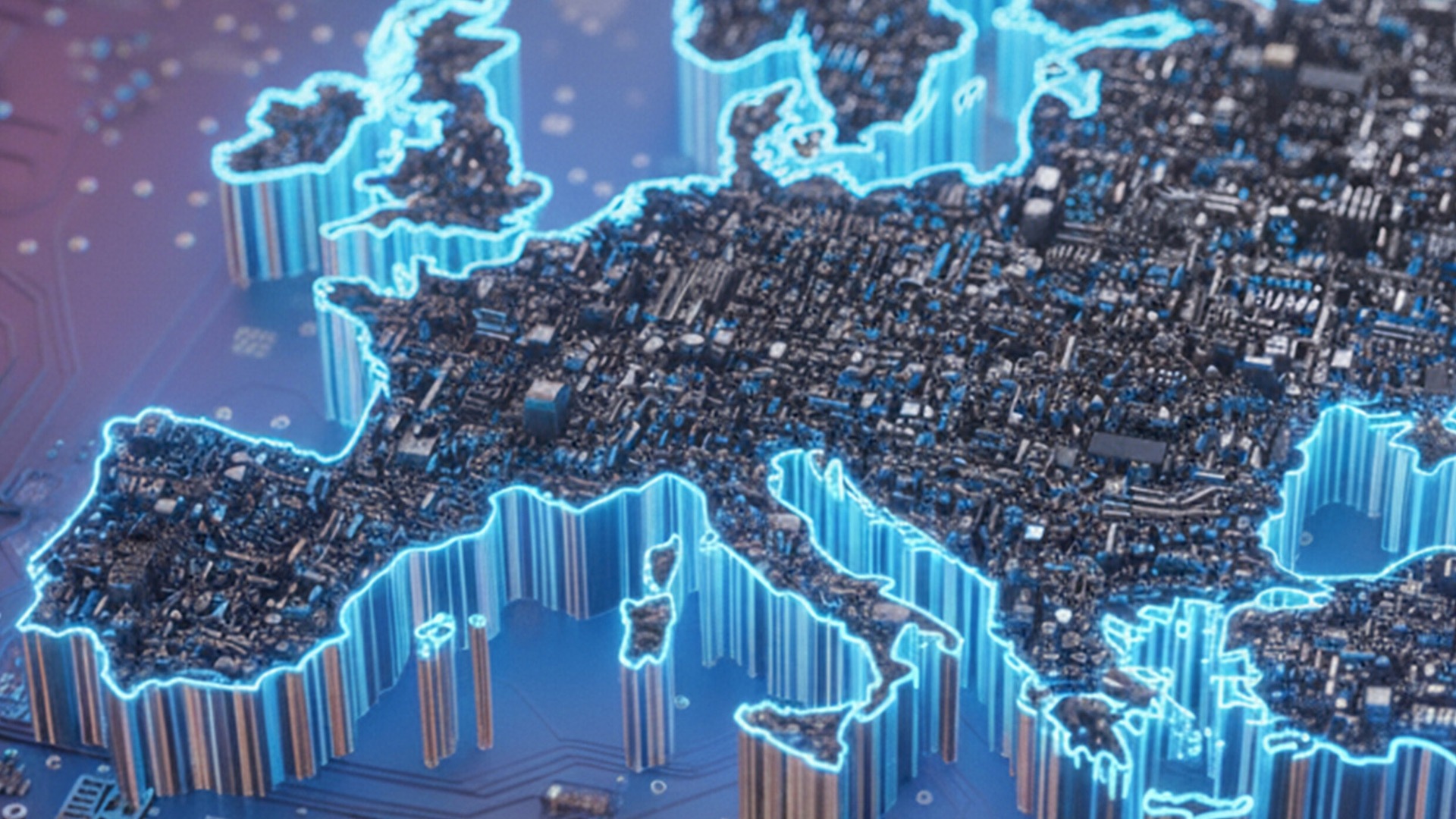 Digital map of Europe