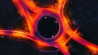 tail lights in the light