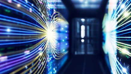 Server racks in data center