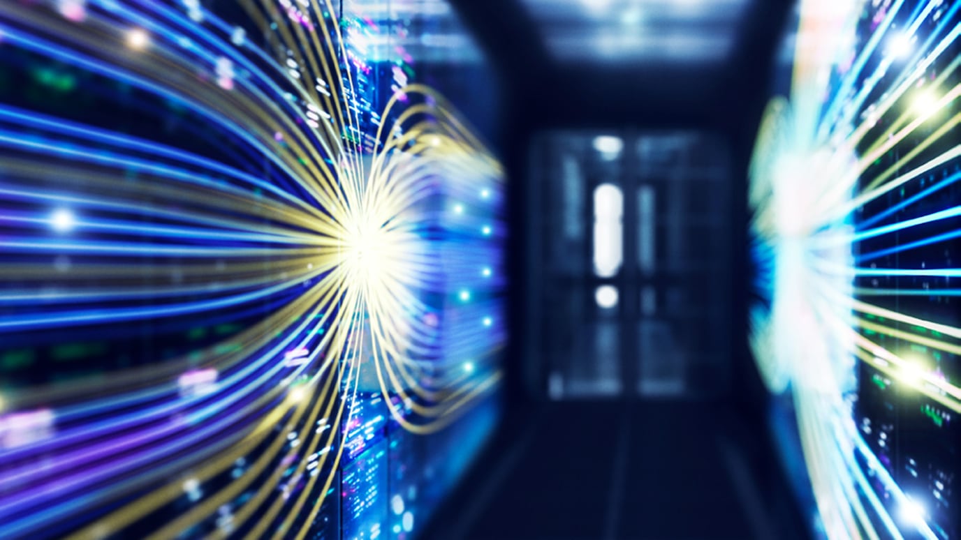 Server racks in data center