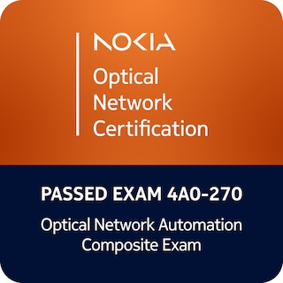 Optical Network Automation Composite Exam badge