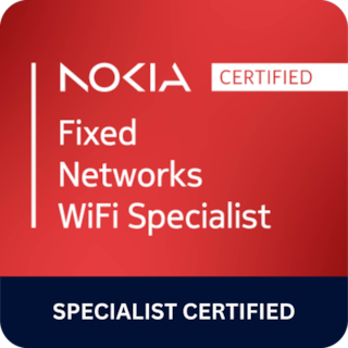 Nokia Certified Fixed Networks Wi-Fi Specialist badge