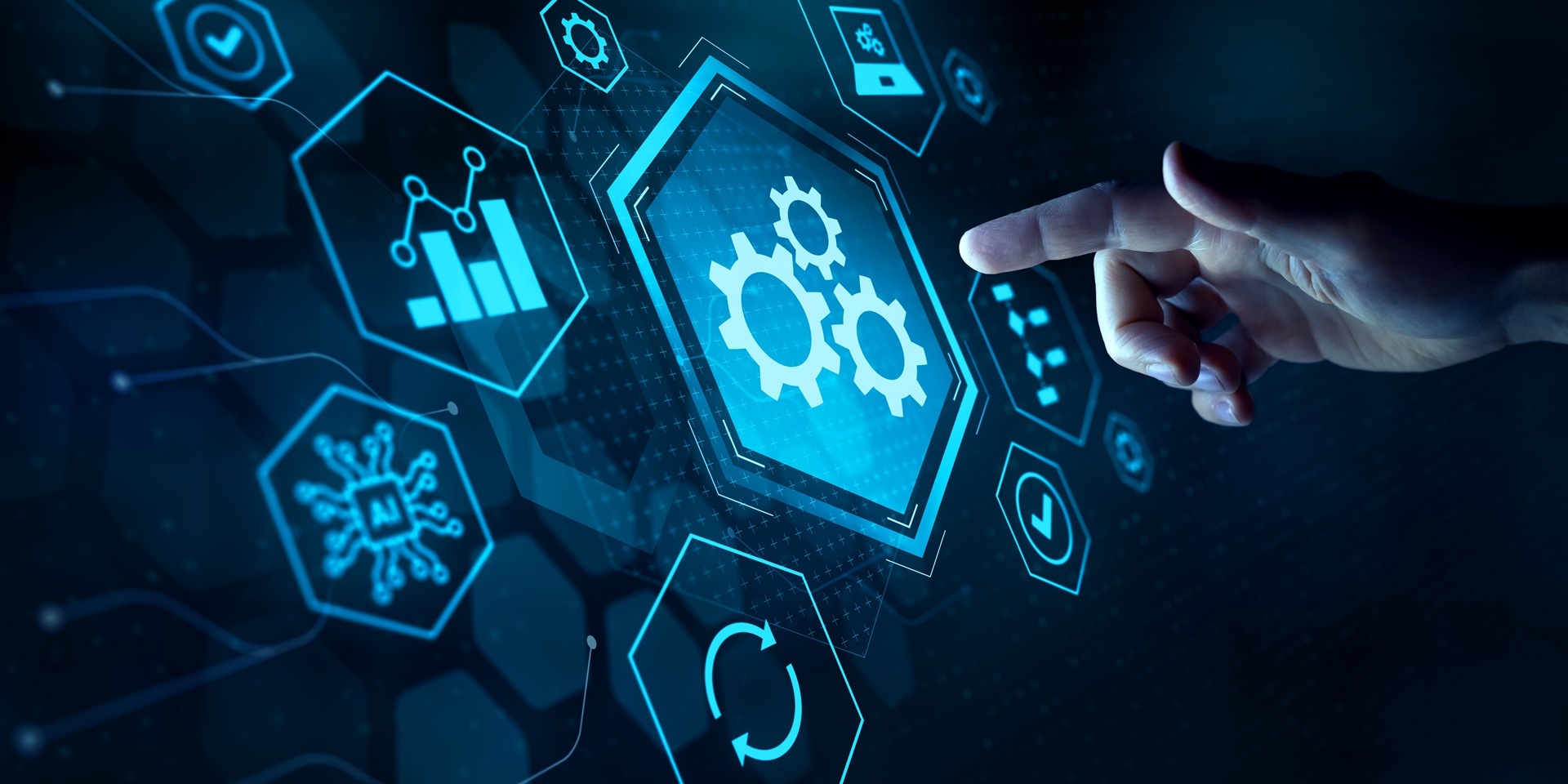 person using touch screen