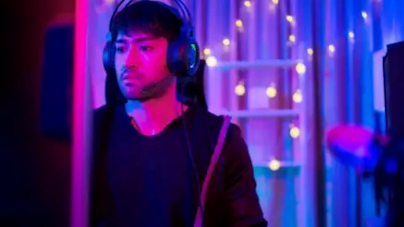 A person working with a computer