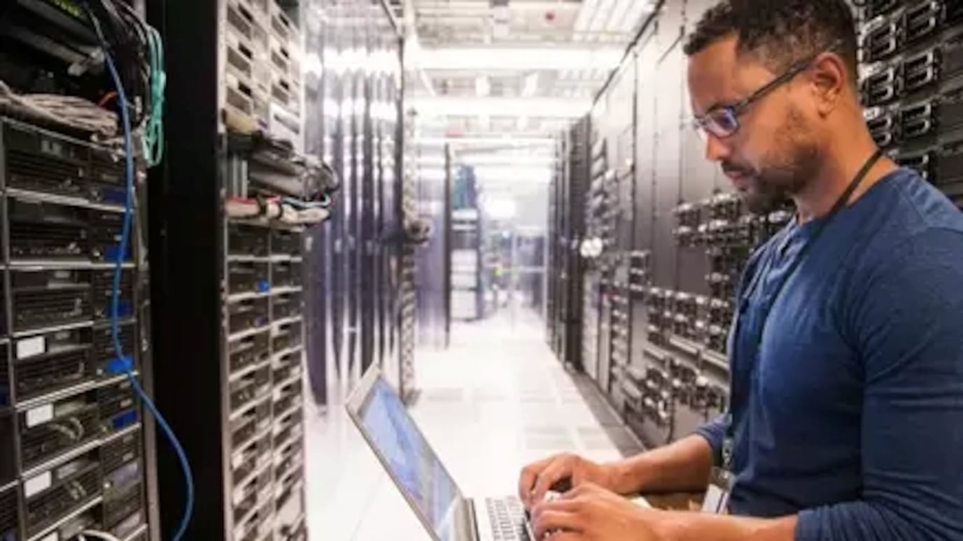 A person working in a lab