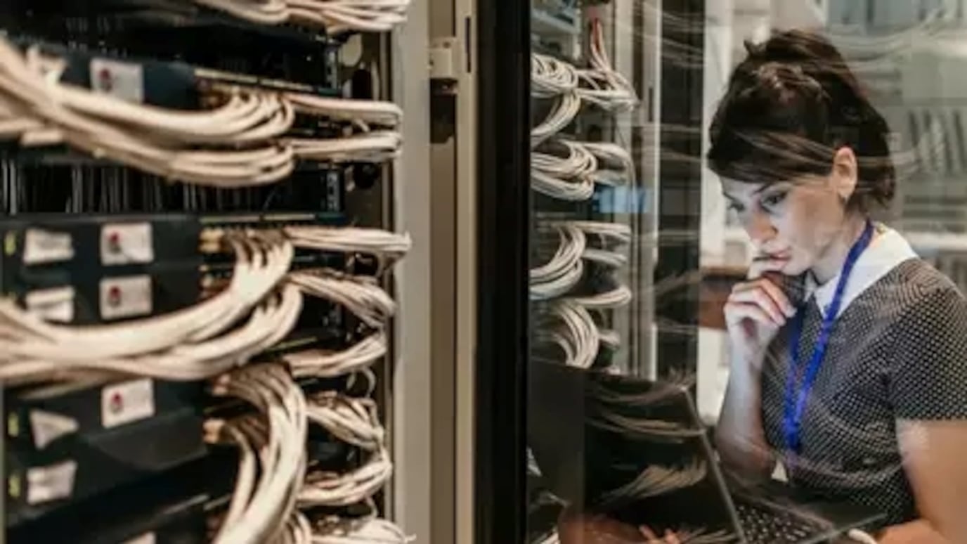 A person working in a lab