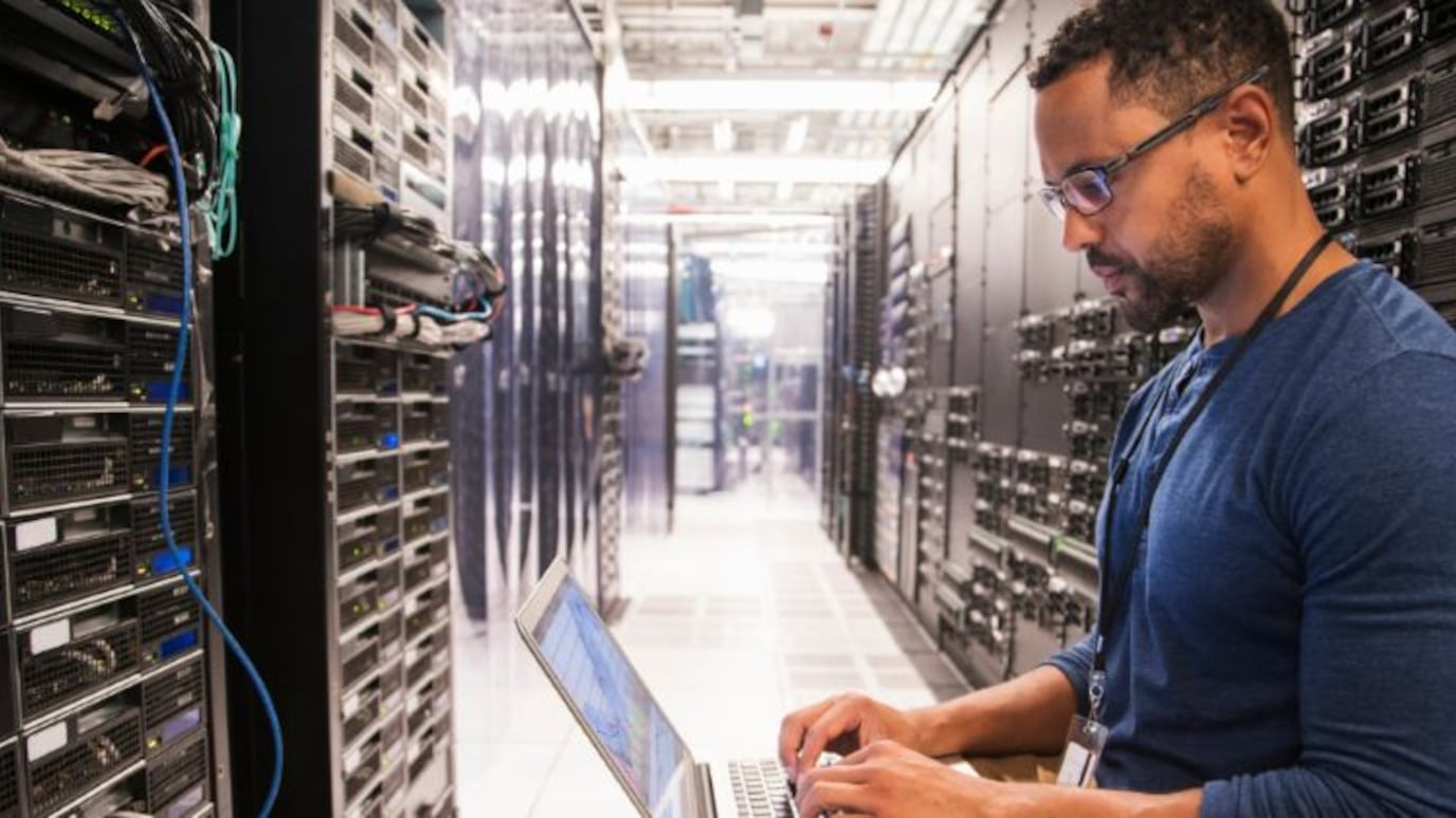 A person working in a lab