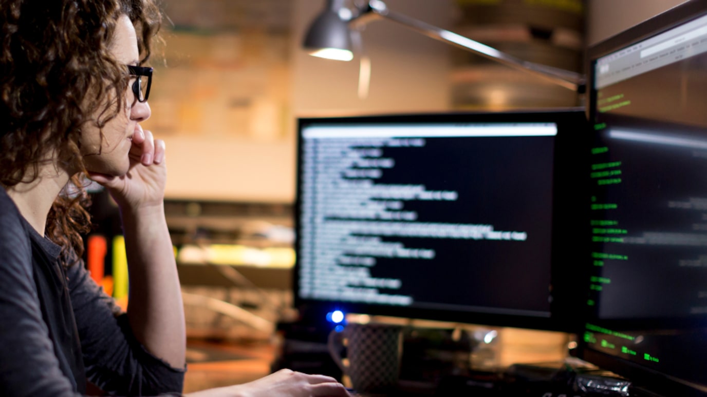 A person using a computer