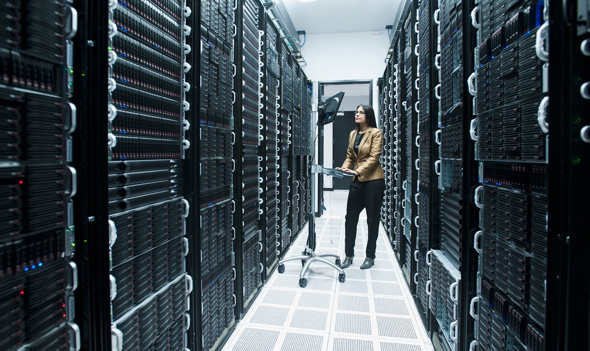 women in the server room