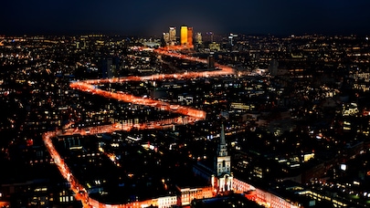 road lights at night