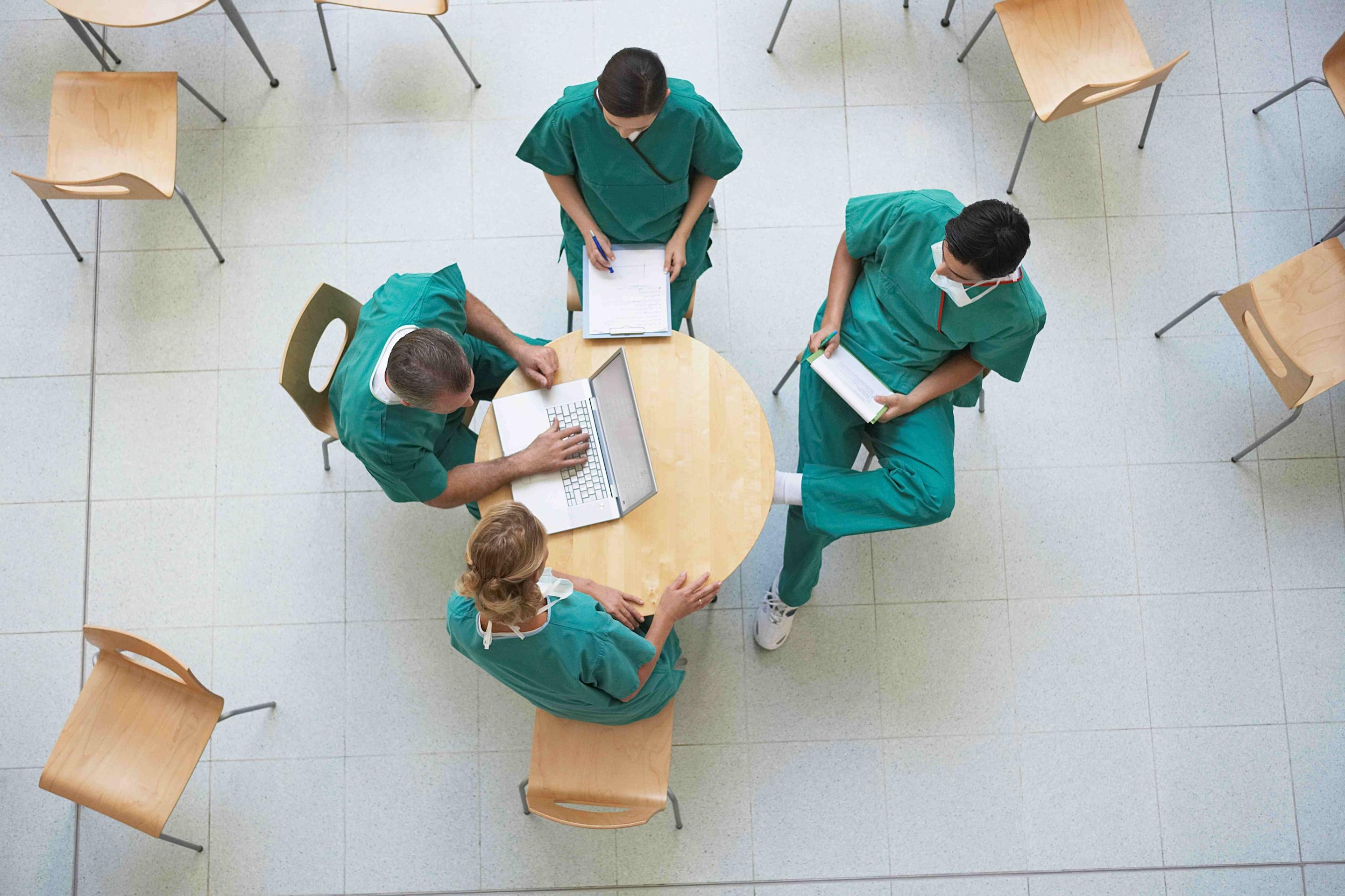 Doctors in cantine