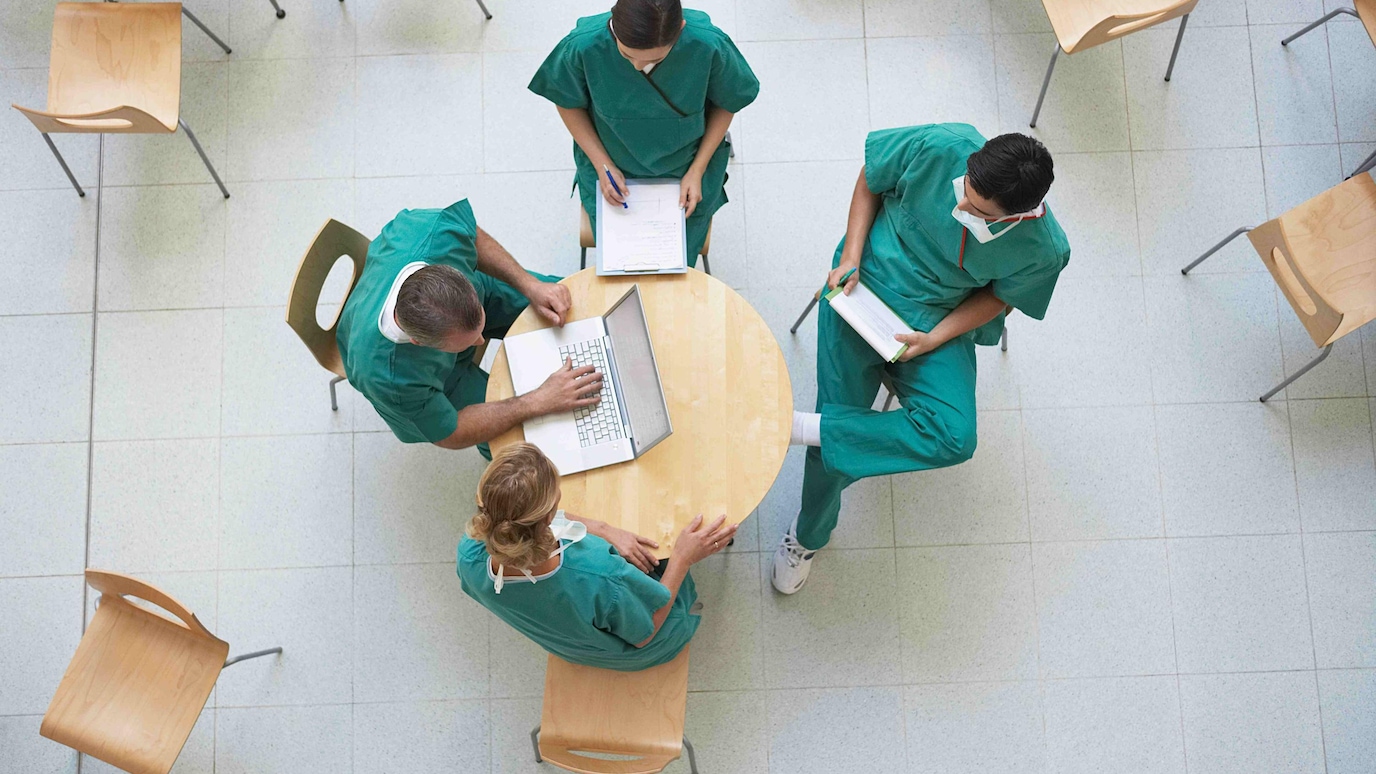 Doctors in cantine