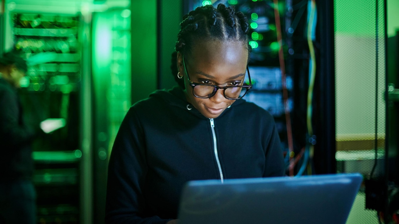 A person working on a computer