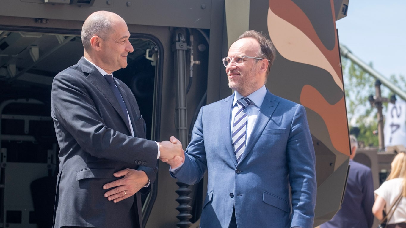 Two men shaking hands