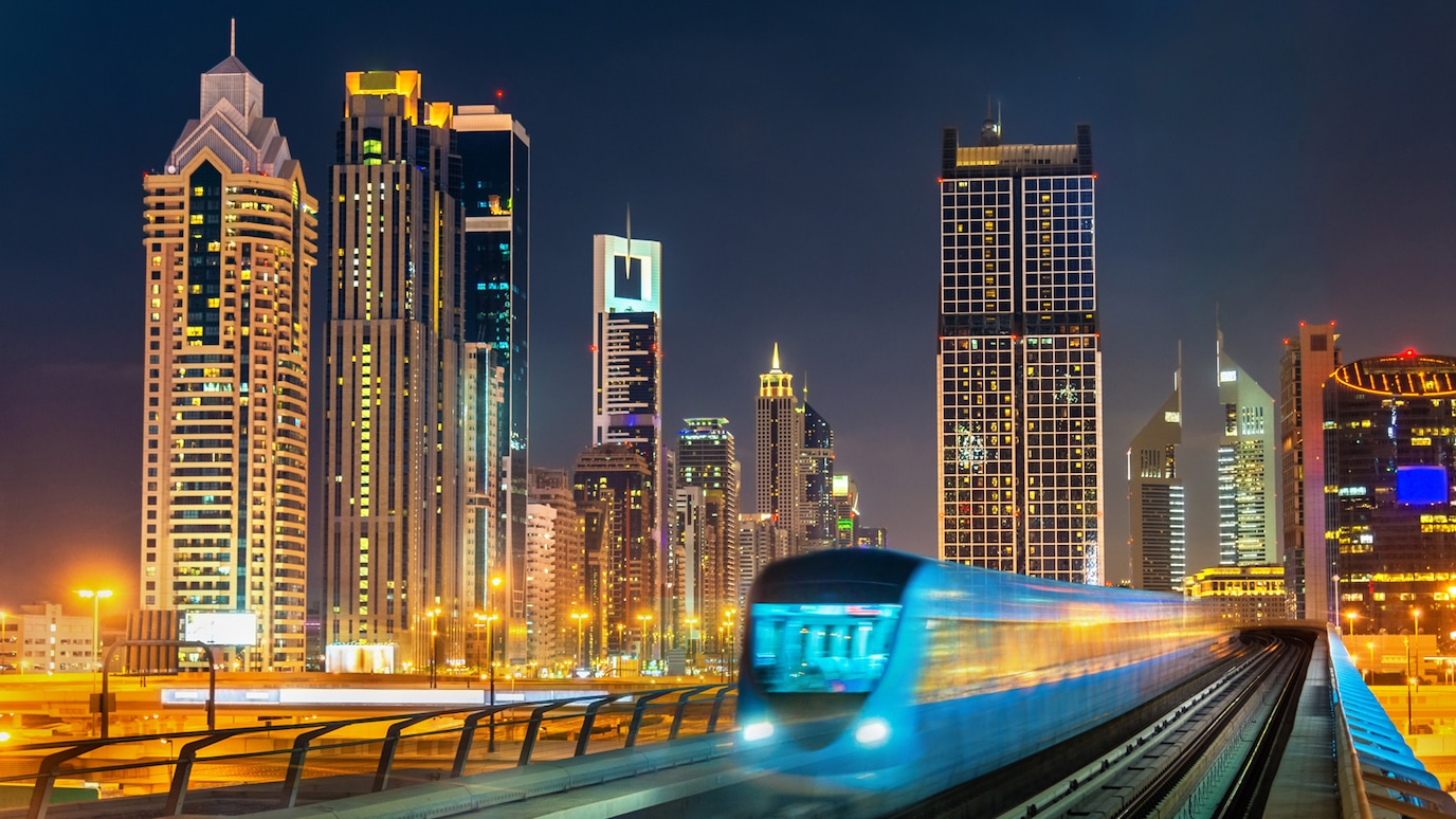 train in the night