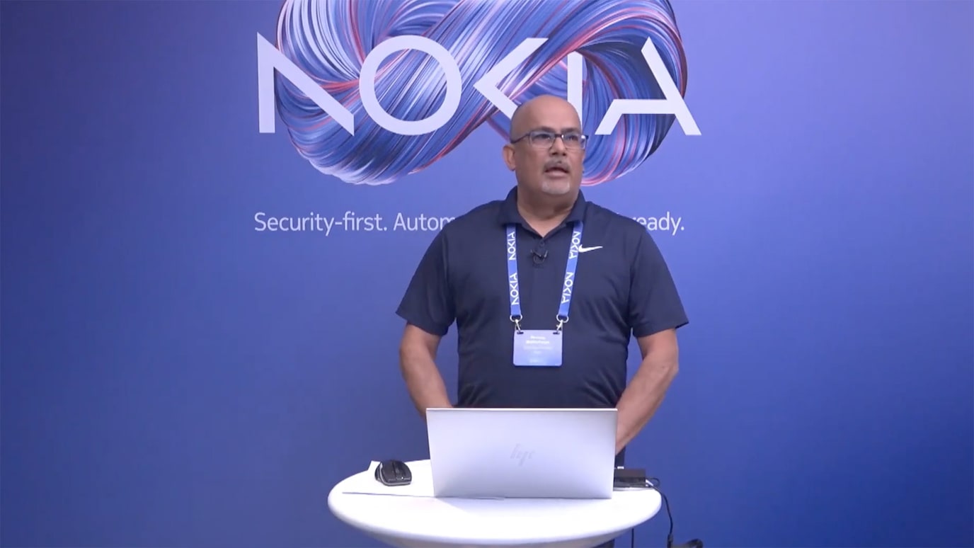 Man presenting with laptop