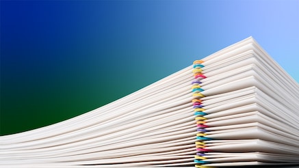 Stack of white papers