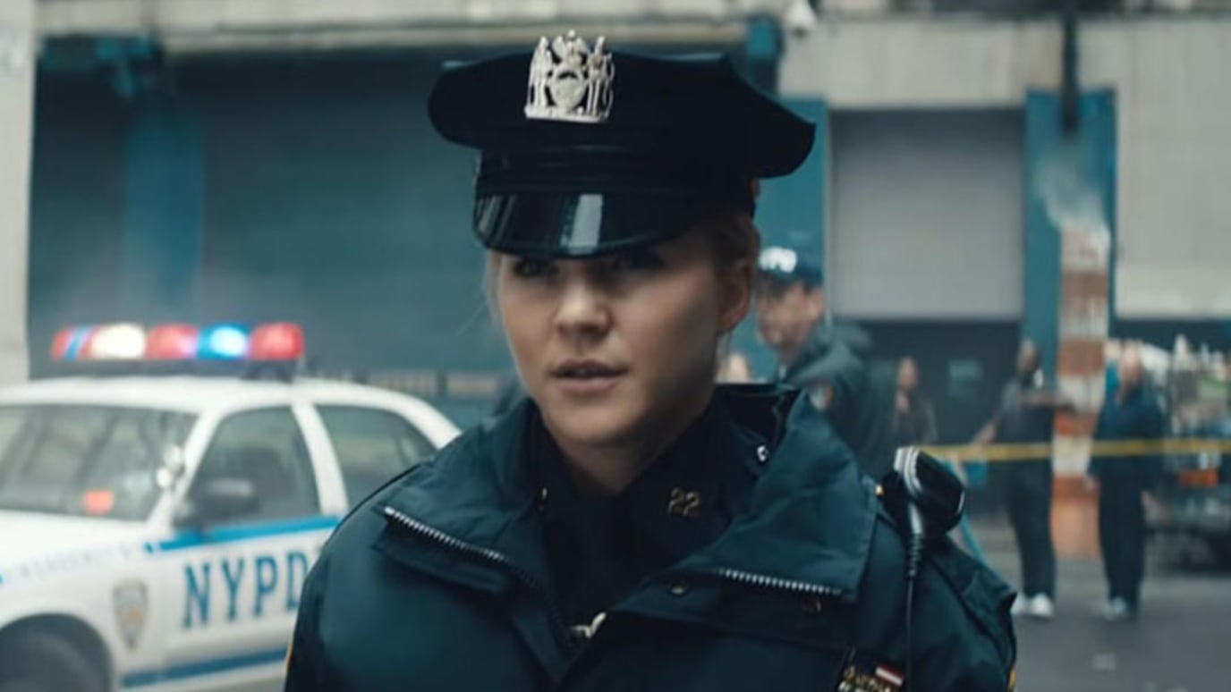 NYPD police officer in street