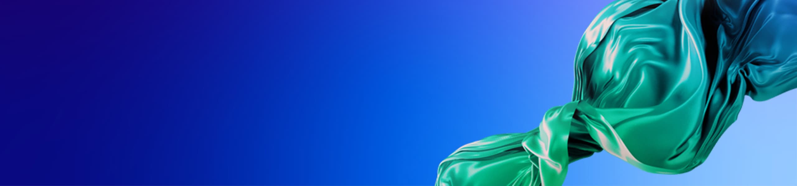 Coloured ribbon on gradient background