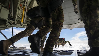 jumping from plane