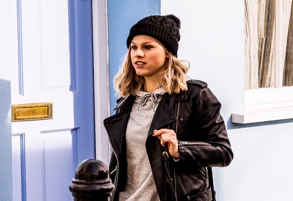 girl wearing jacket