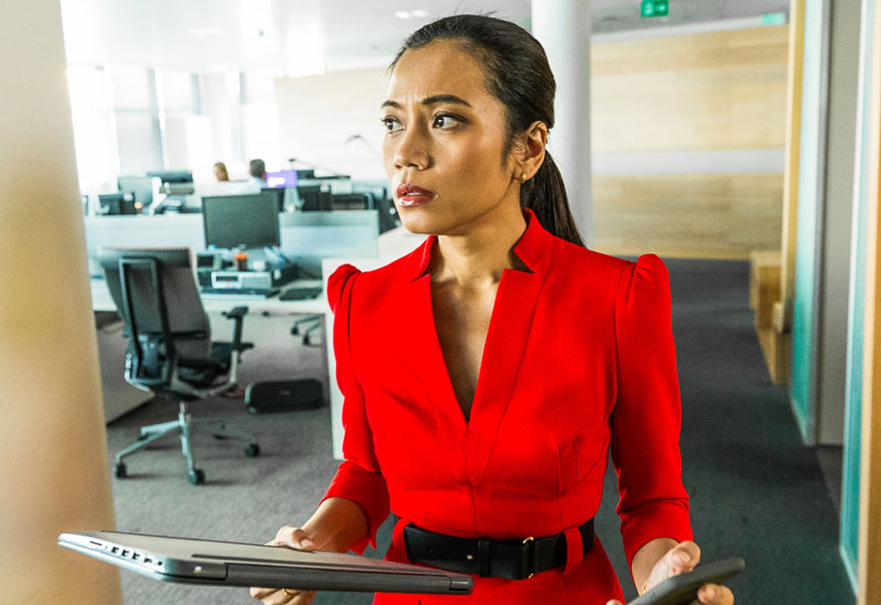 woman with laptop
