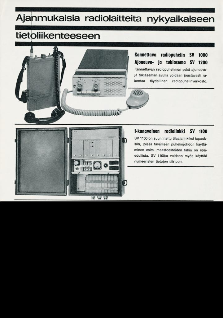 Radio telephone advertisement, Nokia Electronics, 1967