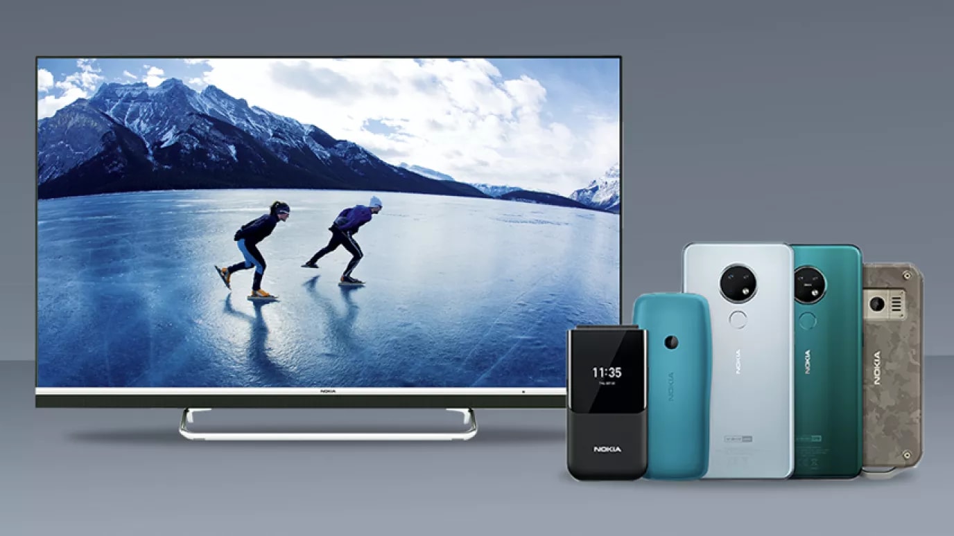 Consumer image of television and phones