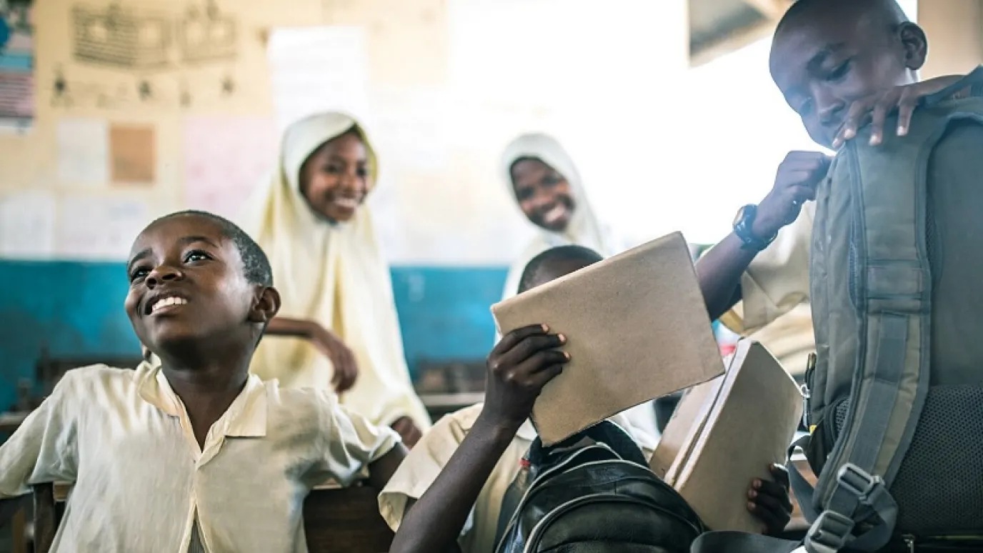 African children at school