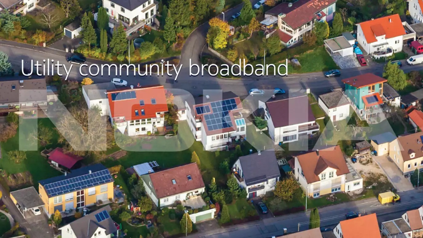 Aerial view of residential area