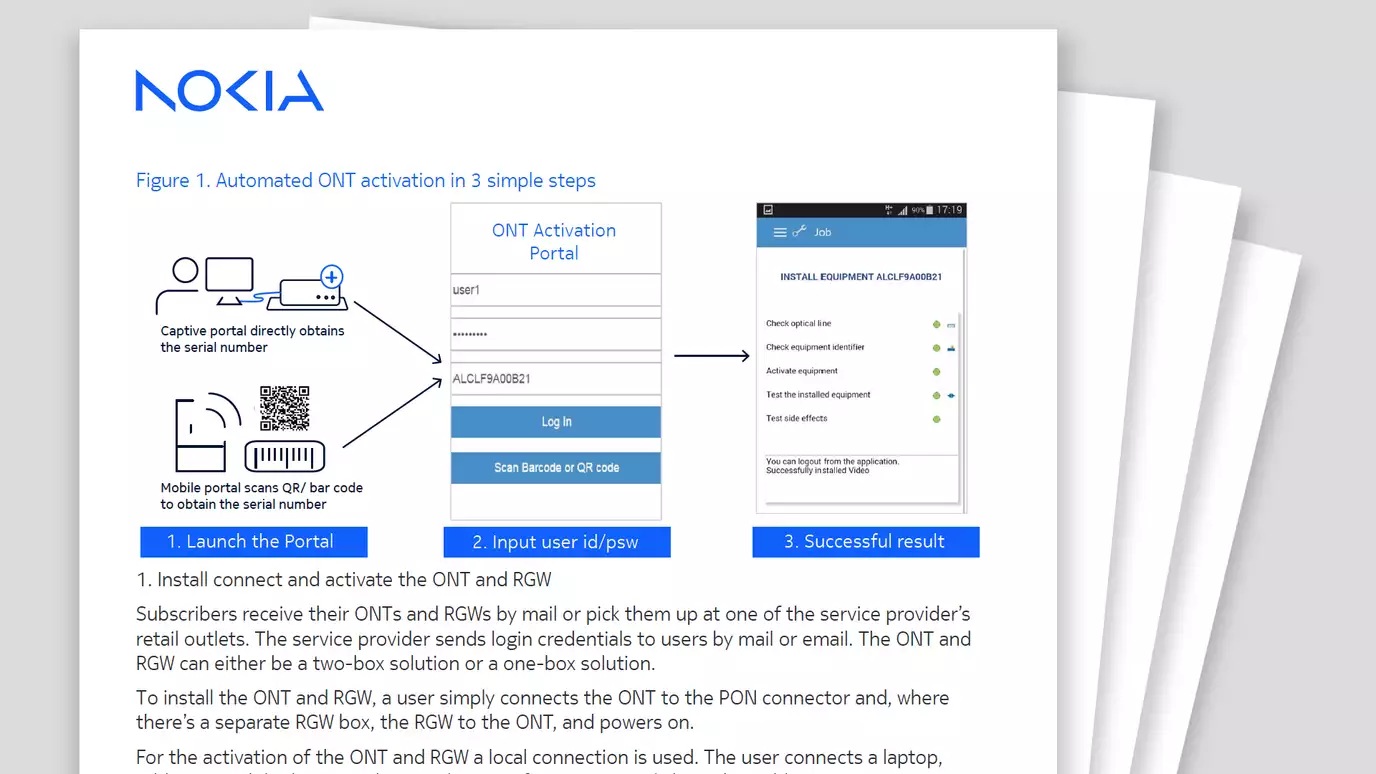 Accelerating ONT installation