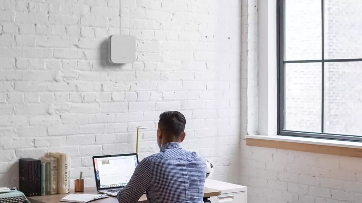 man at desk