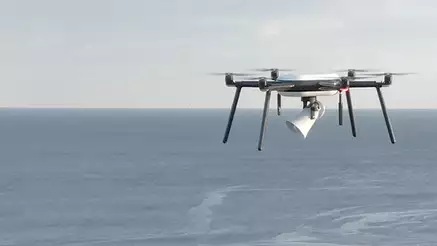 Drones in flight