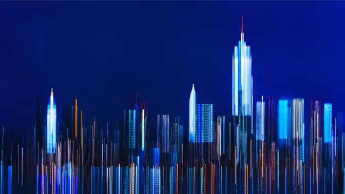 abstract city view