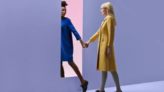 two people walking