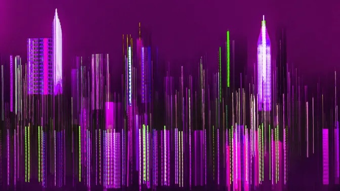 Abstract image of city skyline